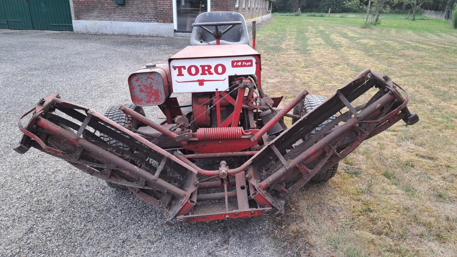 Oude Toro Super Pro zitmaaier - Klassieke gazonmaaier, Tuin en Terras, Zitmaaiers, Ophalen
