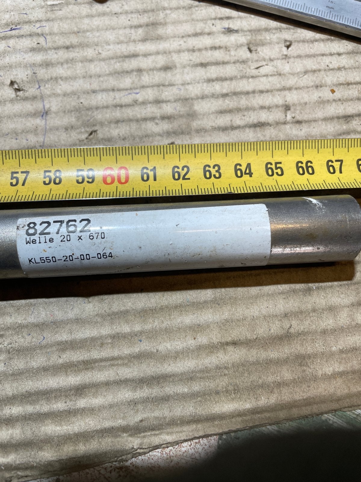 Rvs geleidingsas 20x670mm - Referentie 82762, Ophalen, Nieuw