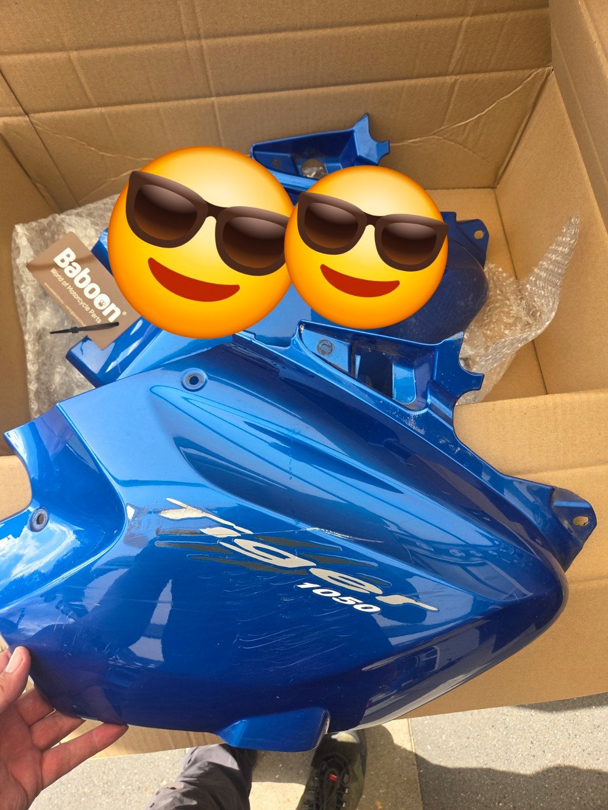 beschadigde rechter kuipdeel. triumph tiger 1050, Motoren, Ophalen of Verzenden, Gebruikt