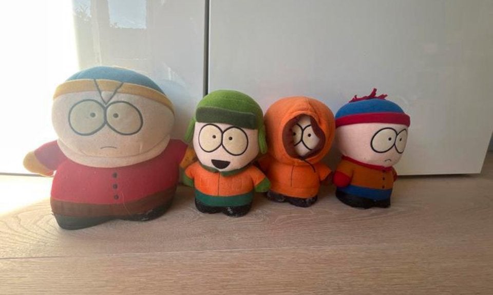 South Park Knuffels - Cartman, Kyle, Kenny en Stan, Gebruikt, Overige merken, Overige karakters, Overige typen