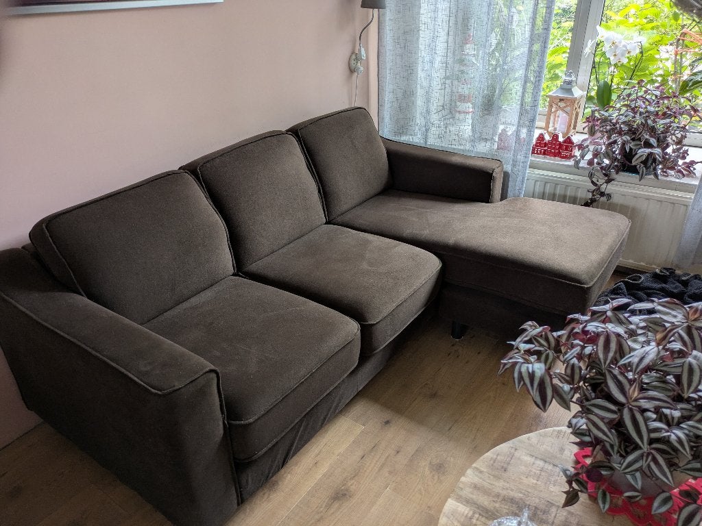 Comfortabele hoekbank, zo goed als nieuw, Ophalen, Modern, Comfortabel, 125 tot 150 cm, Hoekbank
