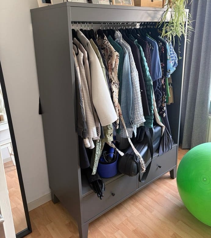 IKEA Bryggja open kledingkast - lichte schade, Ophalen, Gebruikt, 50 tot 100 cm, Met lade(s)