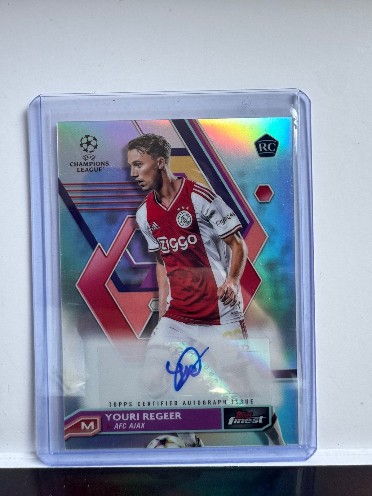 Youri Regeer Rookie auto Ajax Topps, Ophalen of Verzenden, Zo goed als nieuw, Plaatje