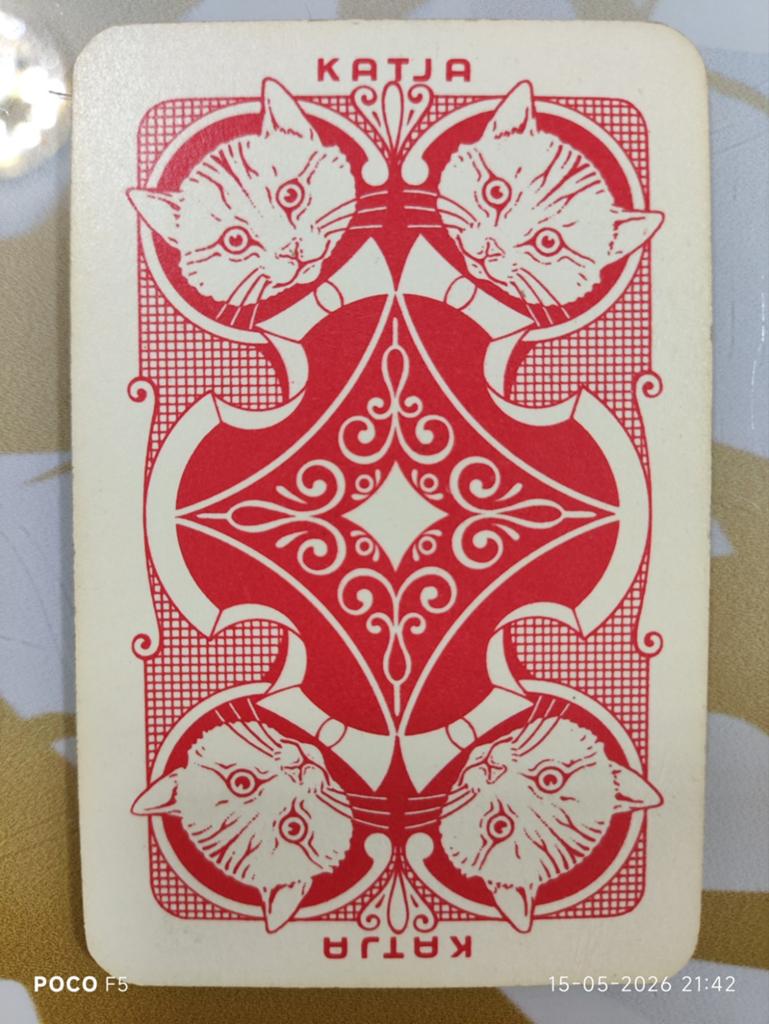 Vintage Katja speelkaart - De Jolly Joker, Verzamelen, Speelkaarten, Jokers en Kwartetten, Gebruikt, Ophalen of Verzenden