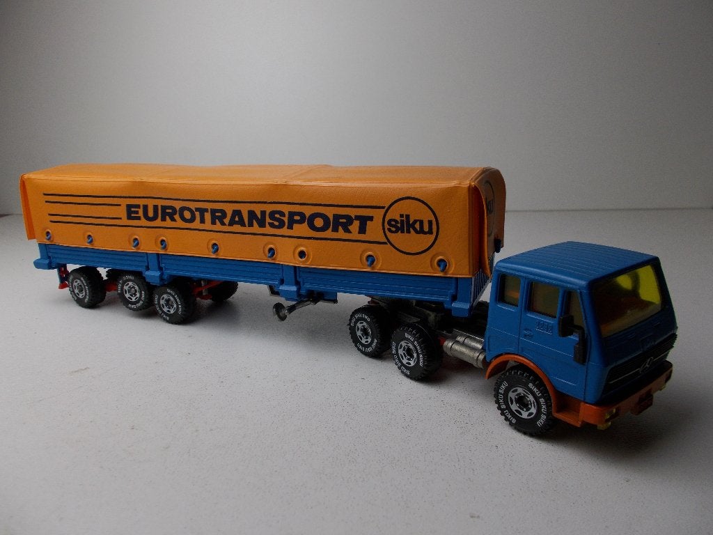 1975 SIKU 3412 MERCEDES BENZ 2231 SATELZUG EURO TRANSPORT., Hobby en Vrije tijd, Modelauto's | 1:50, Ophalen of Verzenden, Zo goed als nieuw