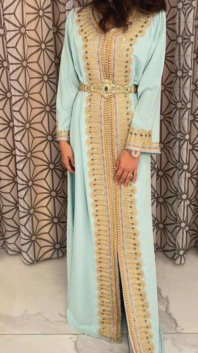 Marokkaanse caftan / kaftan, Kleding | Dames, Ophalen of Verzenden, Zo goed als nieuw, Maat 38/40 (M), Overige typen
