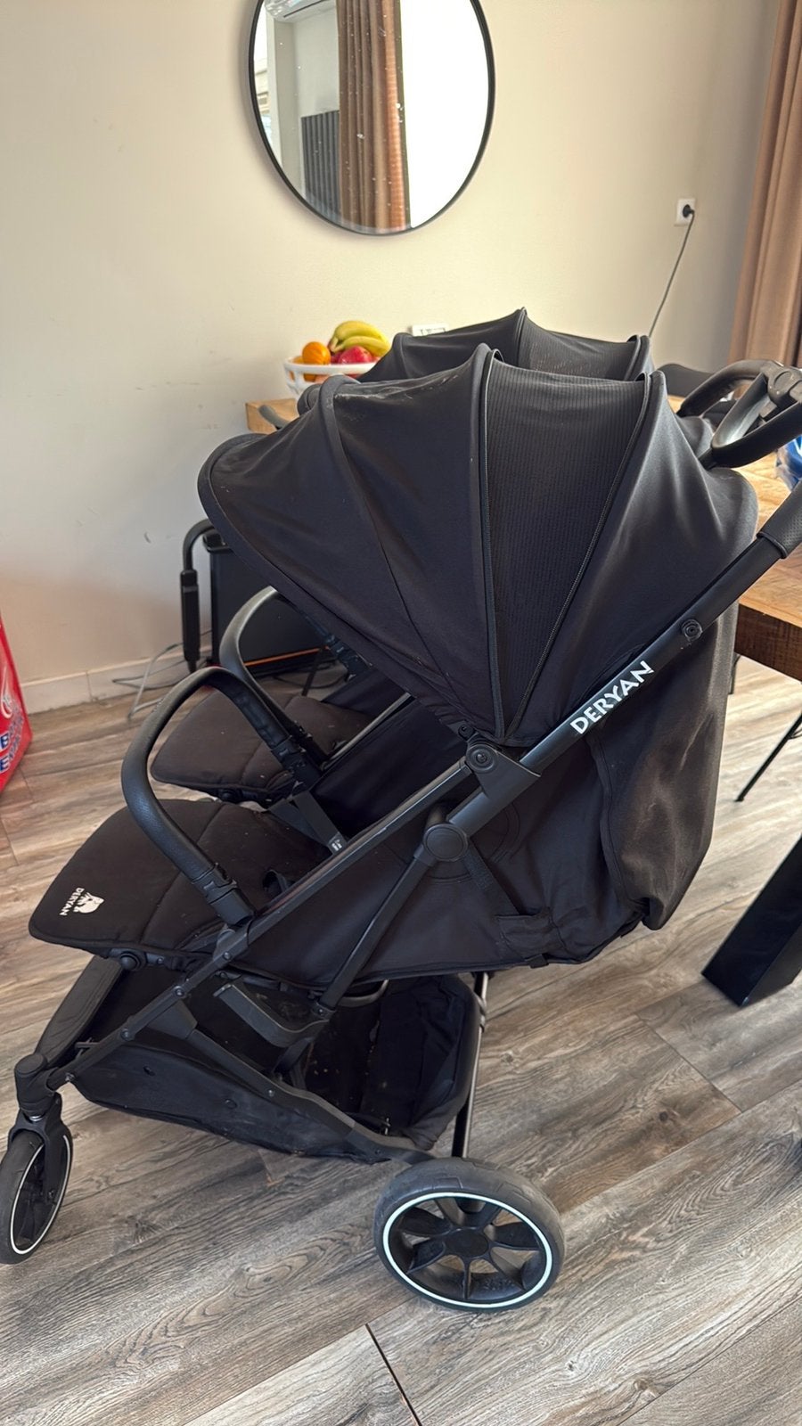 Deryan tweeling buggy, Ophalen, Gebruikt