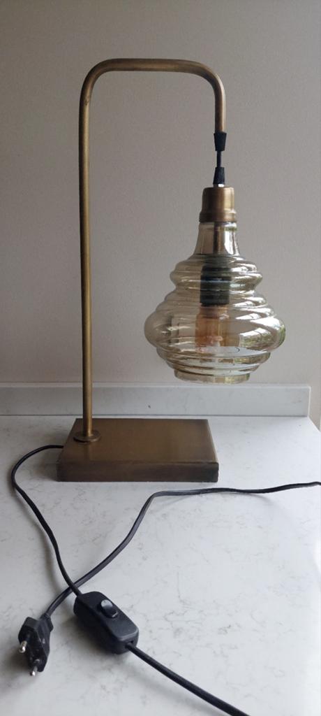 Mooie tafellamp!, Ophalen, Zo goed als nieuw, Glas, Minder dan 50 cm
