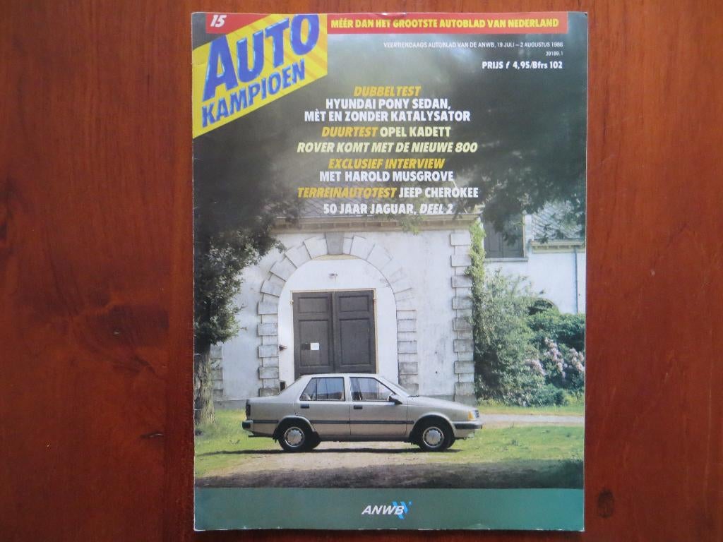 Autokampioen 15 1986 50 jaar Jaguar, Rover 800, Cherokee, Ophalen of Verzenden, Zo goed als nieuw, Overige merken