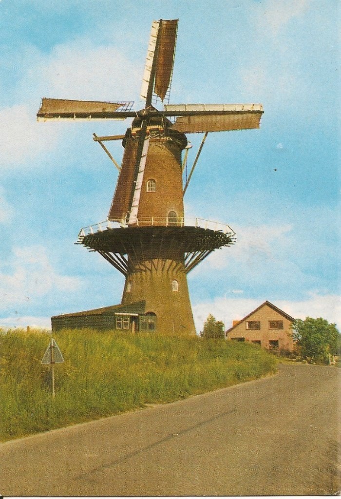 Oude ansichtkaart Korenmolen De Hoop Wolphaartsdijk, Verzamelen, Ansichtkaarten | Nederland, Ophalen of Verzenden, 1980 tot heden
