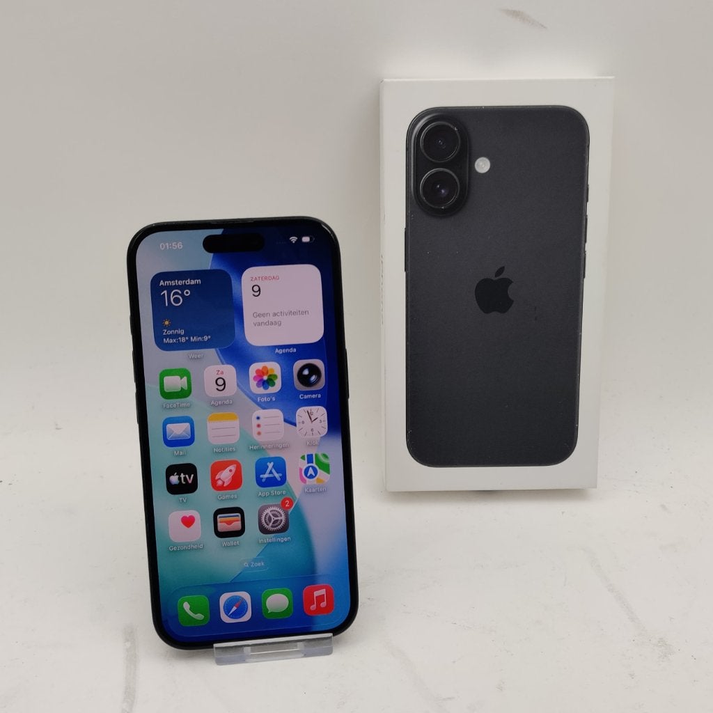 Apple Iphone 16 128gb batterij 91% in doos nu voor €579.99, Ophalen of Verzenden, A, A, A