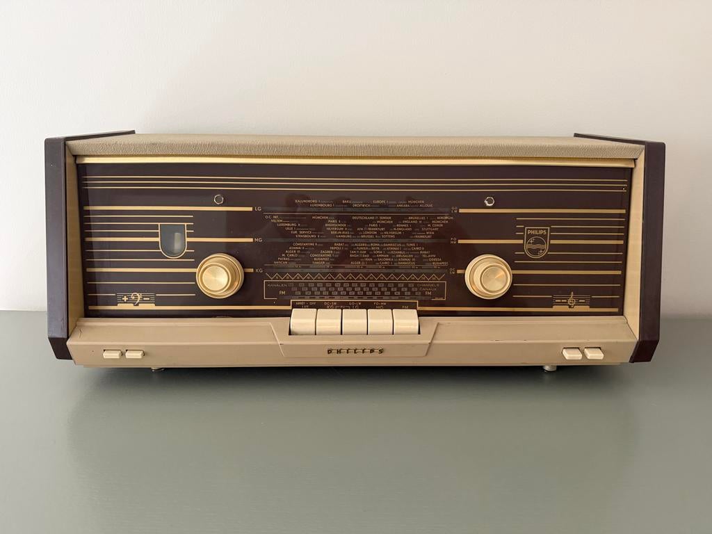 Vintage Philips Radio - Jaren '60 Buizenradio, Ophalen of Verzenden, Gebruikt, Radio