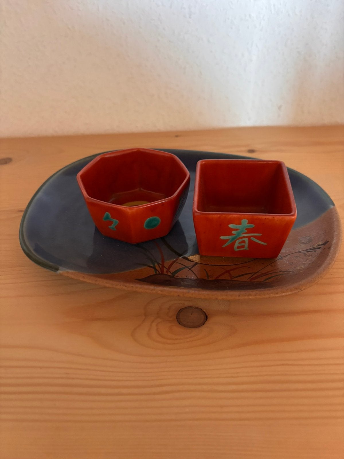 Japans schaaltje en bakjes, Ophalen of Verzenden, Zo goed als nieuw, Rond
