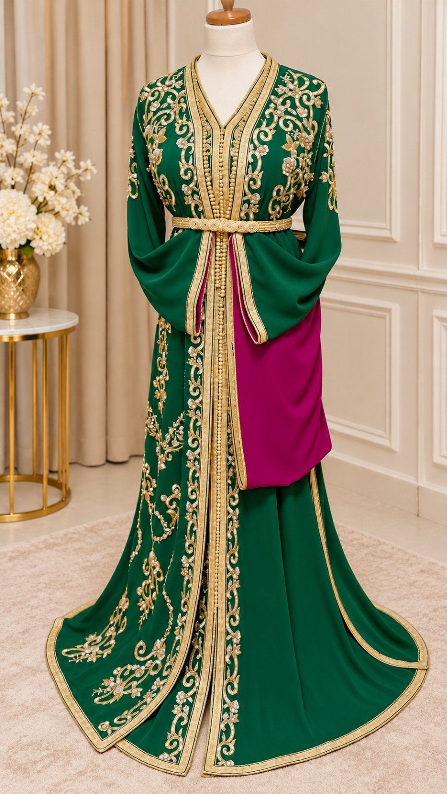 Marokkaanse takchita groen/goud, Ophalen of Verzenden, Nieuw, Groen, Overige typen