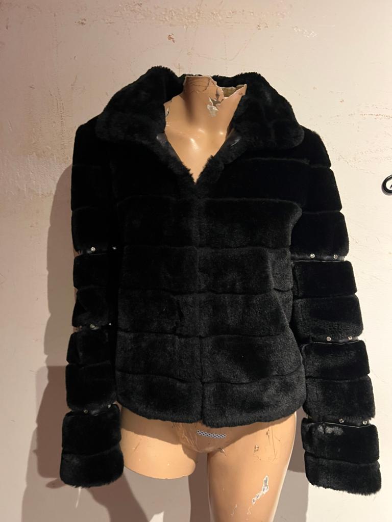 GUESS teddyjas met strass - Maat M - Zo goed als nieuw, Maat 38/40 (M), Guess, Zwart, G