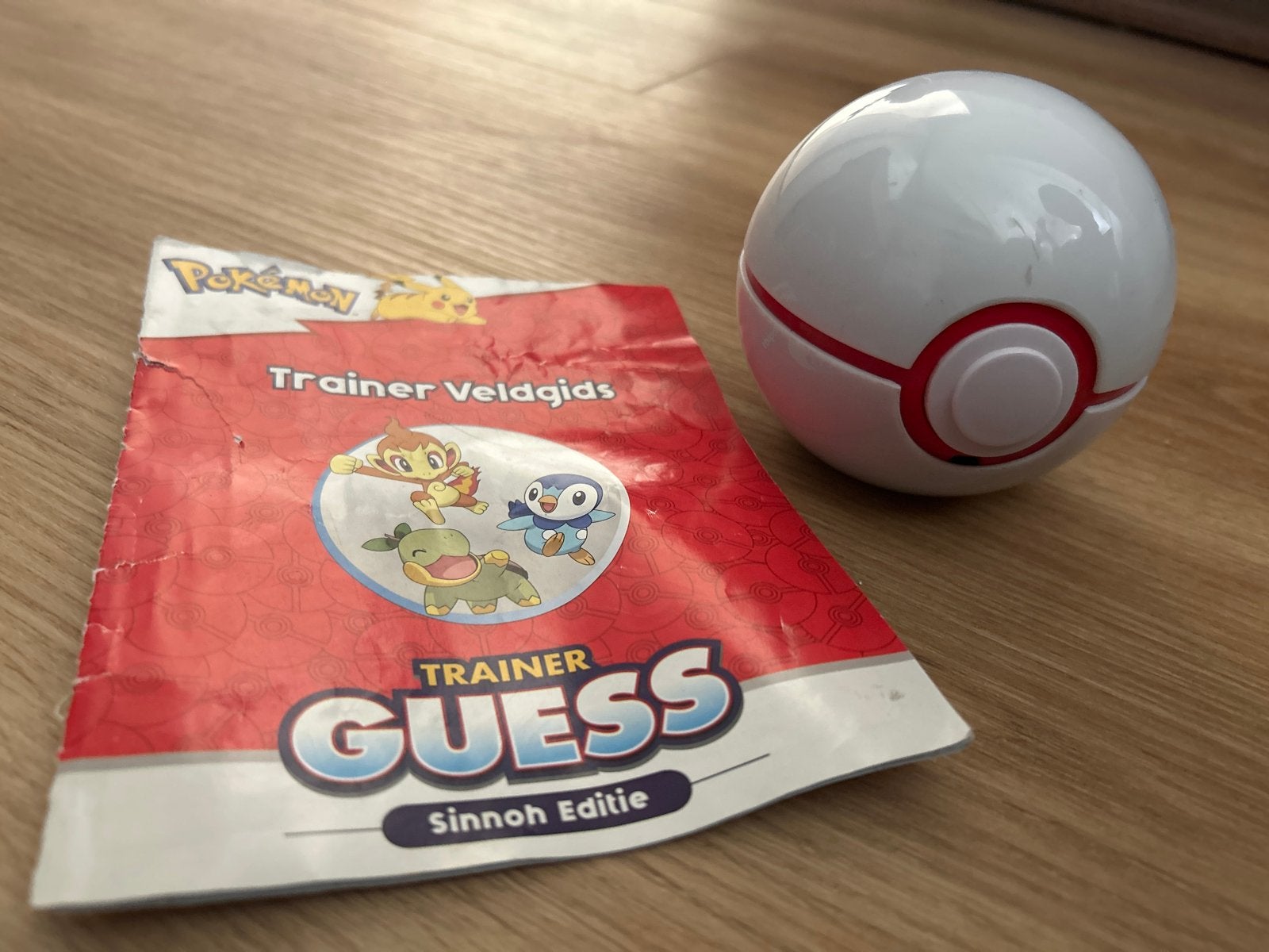 Pokémon Trainer Guess Sinnoh Editie met Pokébal, Ophalen of Verzenden, Gebruikt, Jongen of Meisje