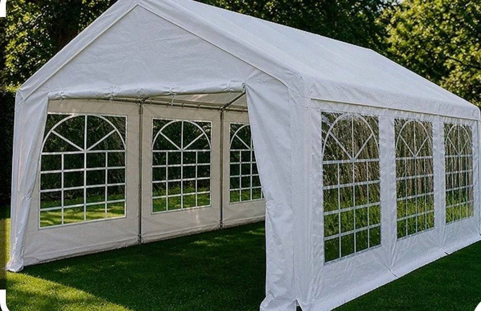 Partytent 4x8m - Ideaal voor elk feest of evenement, Partytent, Zo goed als nieuw, 4 tot 6 meter, 8 meter of meer