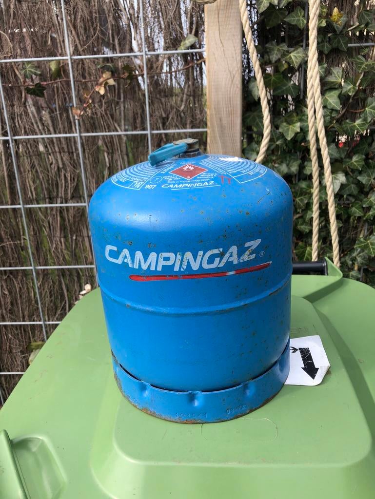 Campingaz gasfles 907 - ca. half vol, Ophalen, Gebruikt