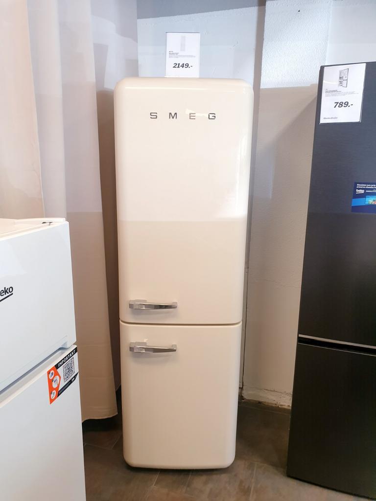 Smeg koel-vriescombinatie crème✅ Direct op voorraad? Nieuw, 200 liter of meer, 60 cm of meer, Met aparte vriezer, Nieuw