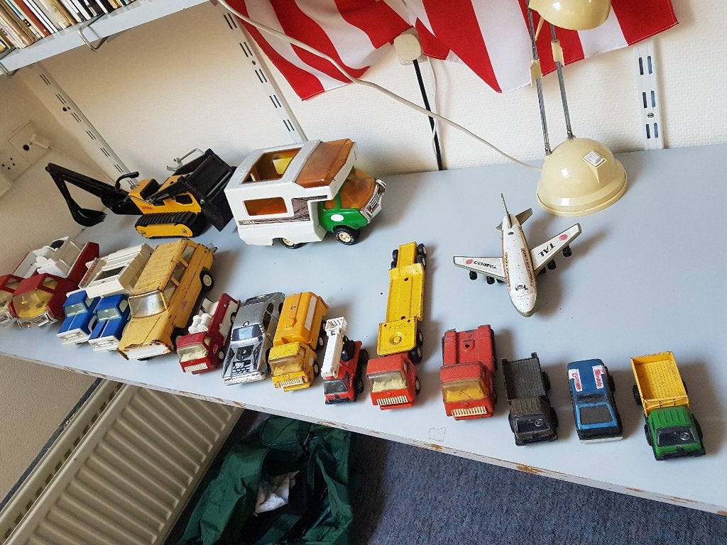 verzameling tonka buddy bronco metalen vrachtautos vliegtuig, Ophalen of Verzenden, Gebruikt