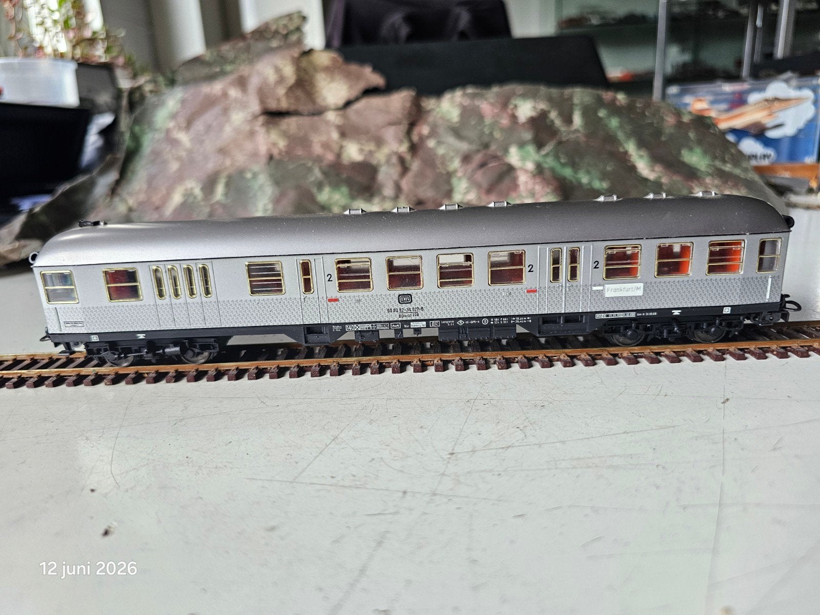Fleischmann HO modeltreinwagon met verlichting l Märklin ko, Wisselstroom, Gebruikt, Fleischmann, Wagon