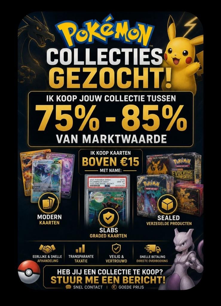 Op zoek naar Pokemon collecties!, Ophalen of Verzenden, Zo goed als nieuw