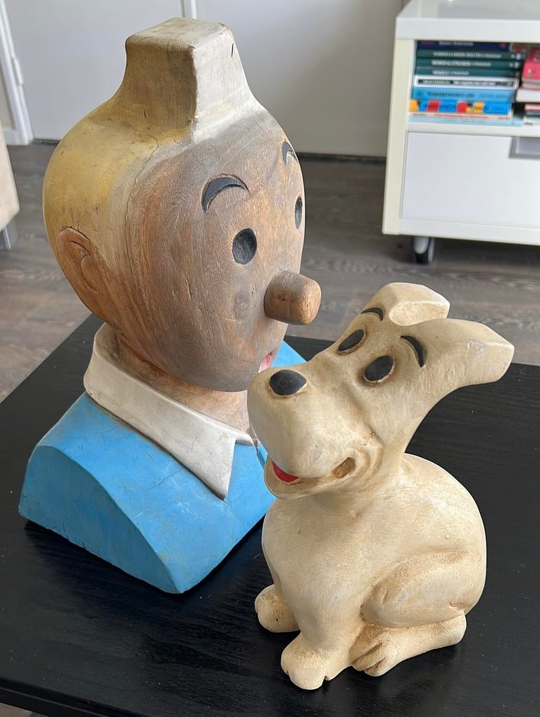 Kuifje en hond Bobby, Ophalen of Verzenden, Kuifje, Zo goed als nieuw, Beeldje of Figuurtje