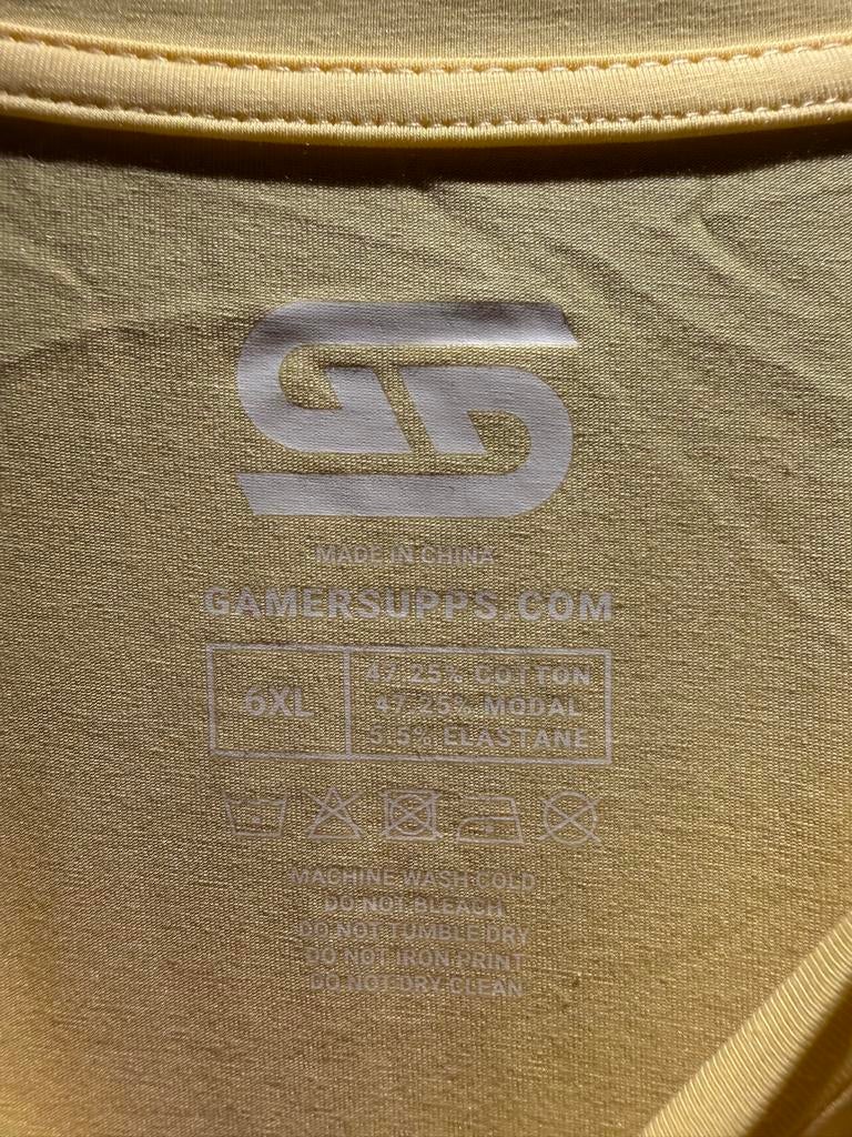 Gamersupps T-shirt 6XL - Zo goed als nieuw, Kleding | Heren, T-shirts, Ophalen of Verzenden, Nieuw, Overige maten, Geel