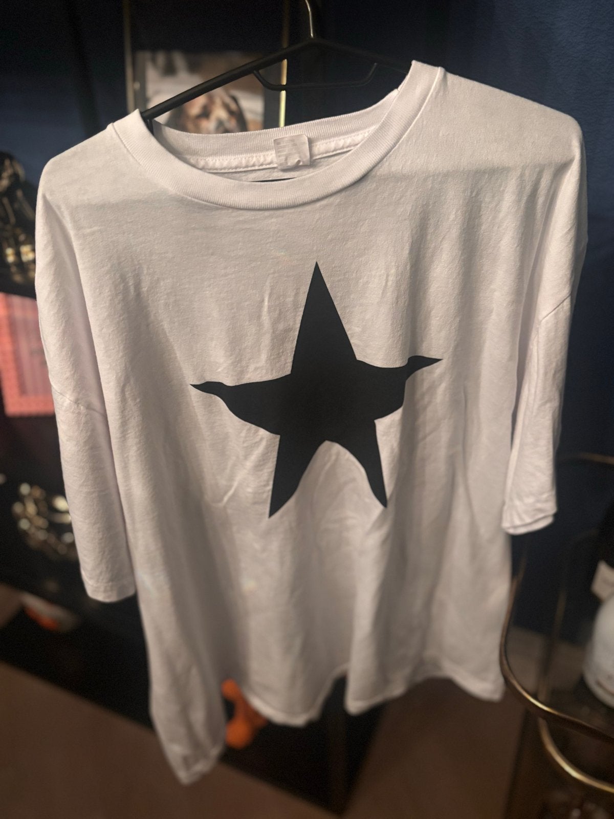 Kanye West YEEZUS Tour T-shirt - Zwart/Wit Ster Design, Ophalen of Verzenden, Gedragen, Maat 52/54 (L), Wit