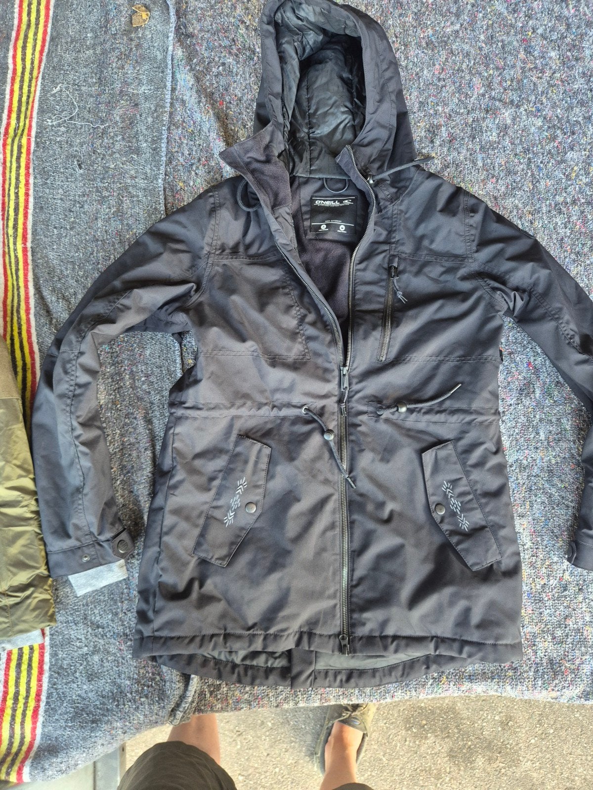 O'Neill Hybrid Dames Ski/Snowboard Jas - Zwart, Kleding | Dames, Wintersportkleding, Maat 38/40 (M), Ophalen of Verzenden, Zo goed als nieuw