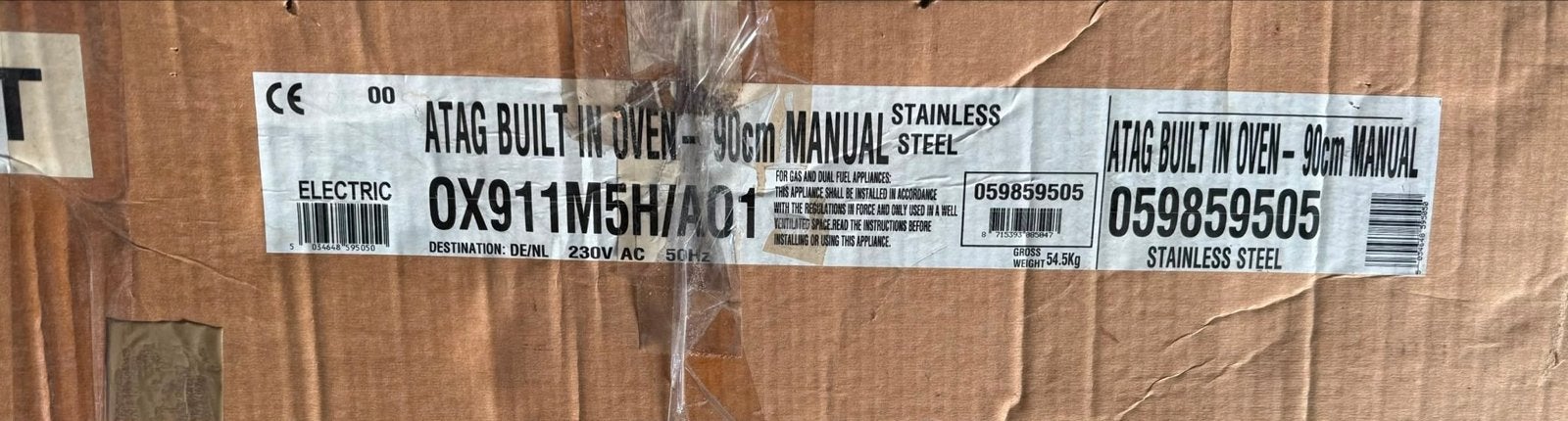 ATAG Inbouw Oven 90cm - Roestvrij Staal, Ophalen of Verzenden, Nieuw