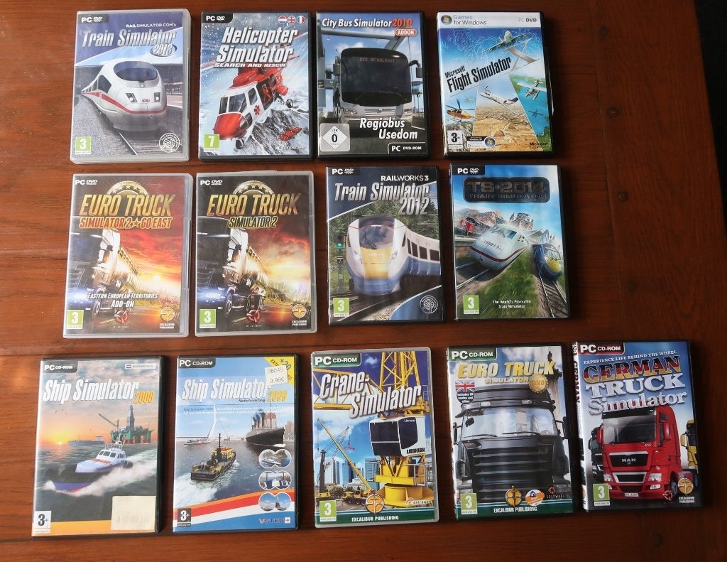 Grote collectie PC Simulator games (13 stuks), Gebruikt, 1 speler, Ophalen of Verzenden, Vanaf 3 jaar
