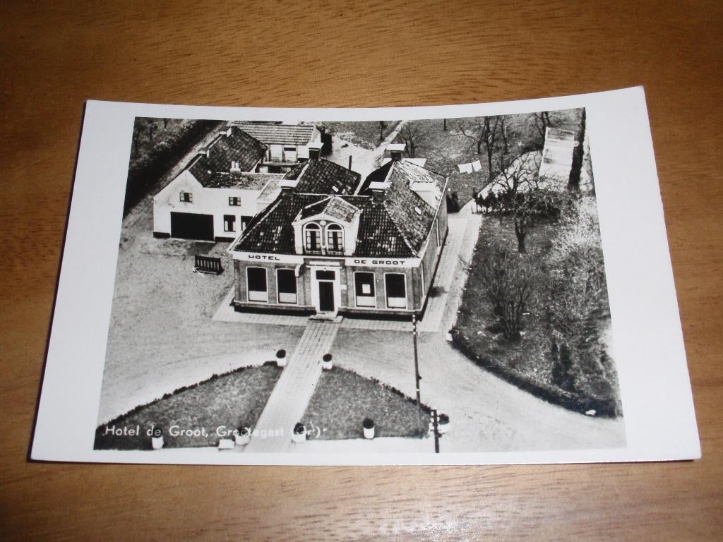 Grootegast Hotel de Groot, Verzamelen, Ansichtkaarten | Nederland, Verzenden, 1960 tot 1980, Gelopen, Groningen