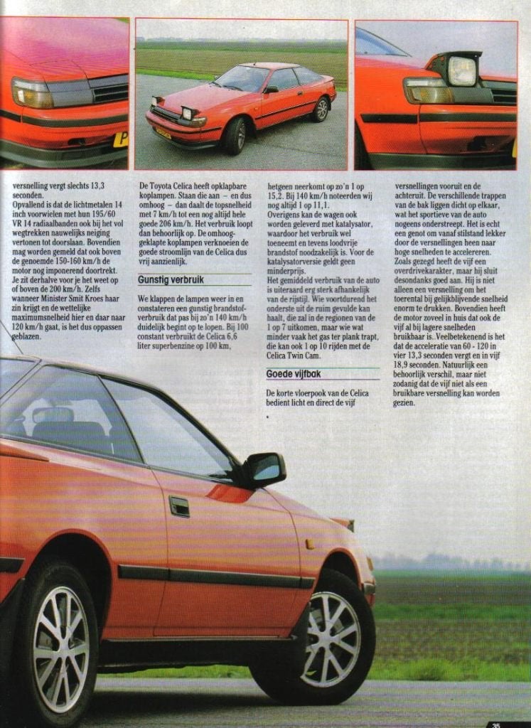Autokampioen test Toyota Celica Liftback 2.0 GT Twin Cam', Ophalen of Verzenden, Gelezen, Toyota