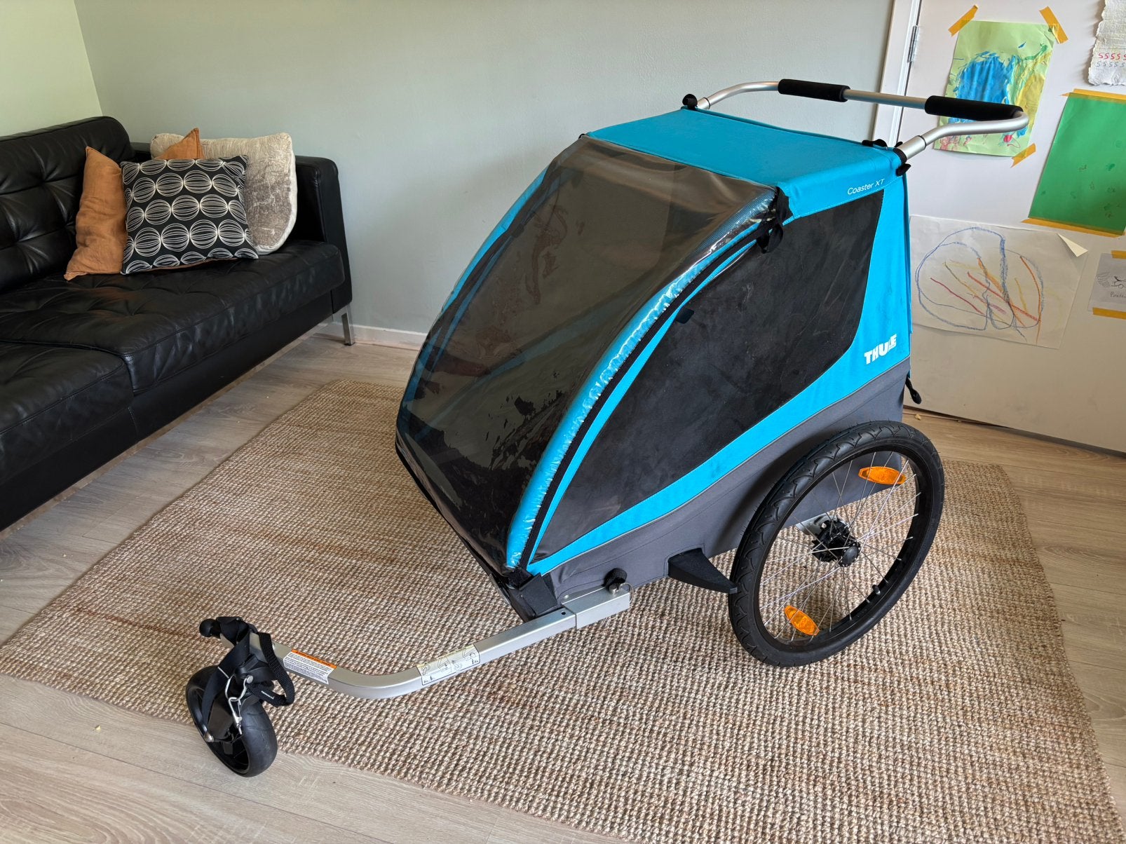 Thule Coaster xt fietskar, Fietsen en Brommers, Fietsaccessoires | Aanhangers en Karren, Ophalen, Zo goed als nieuw, Kinderkar