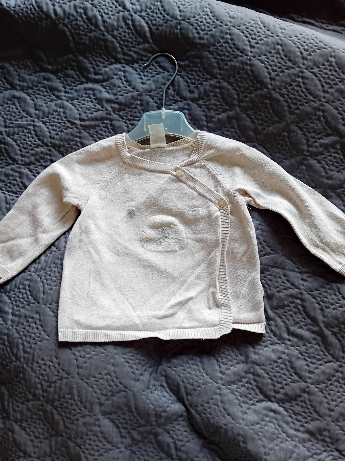H&M Overslag Truitje met Berengezicht Maat 74, Kinderen en Baby's, Gebruikt, H&M, Ophalen of Verzenden, Truitje of Vestje