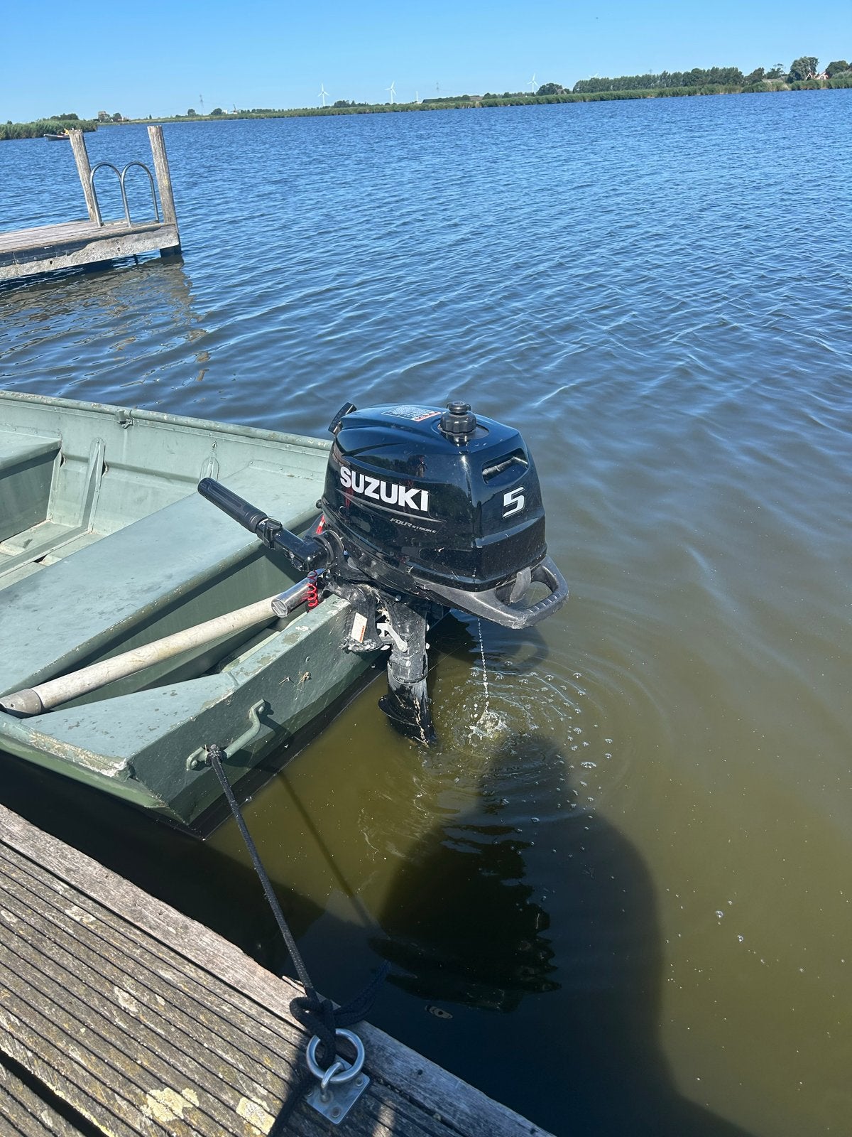 Aluminium boot met Suzuki 5 pk buitenboordmotor, Overige merken, Gebruikt, Buitenboordmotor, Aluminium
