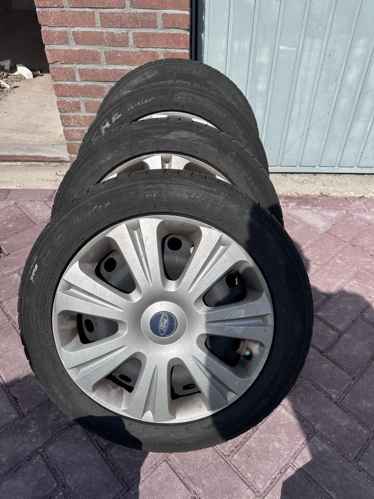Apollo Acelere 205/55 R16 91H winterbanden&velgen Ford Focus, Ophalen, Gebruikt, 16 inch, Banden en Velgen