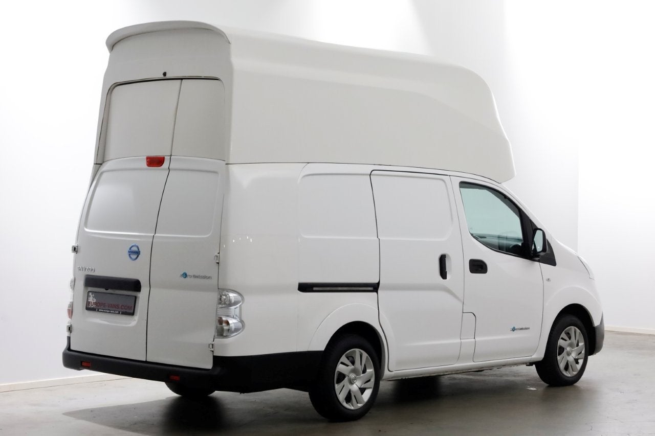 Nissan E-NV200 L2H2 Optima 40 kWh 100% Elektrisch Snellader, Auto's, Bestelauto's, Gebruikt, Stoelverwarming, Wit, 405 min