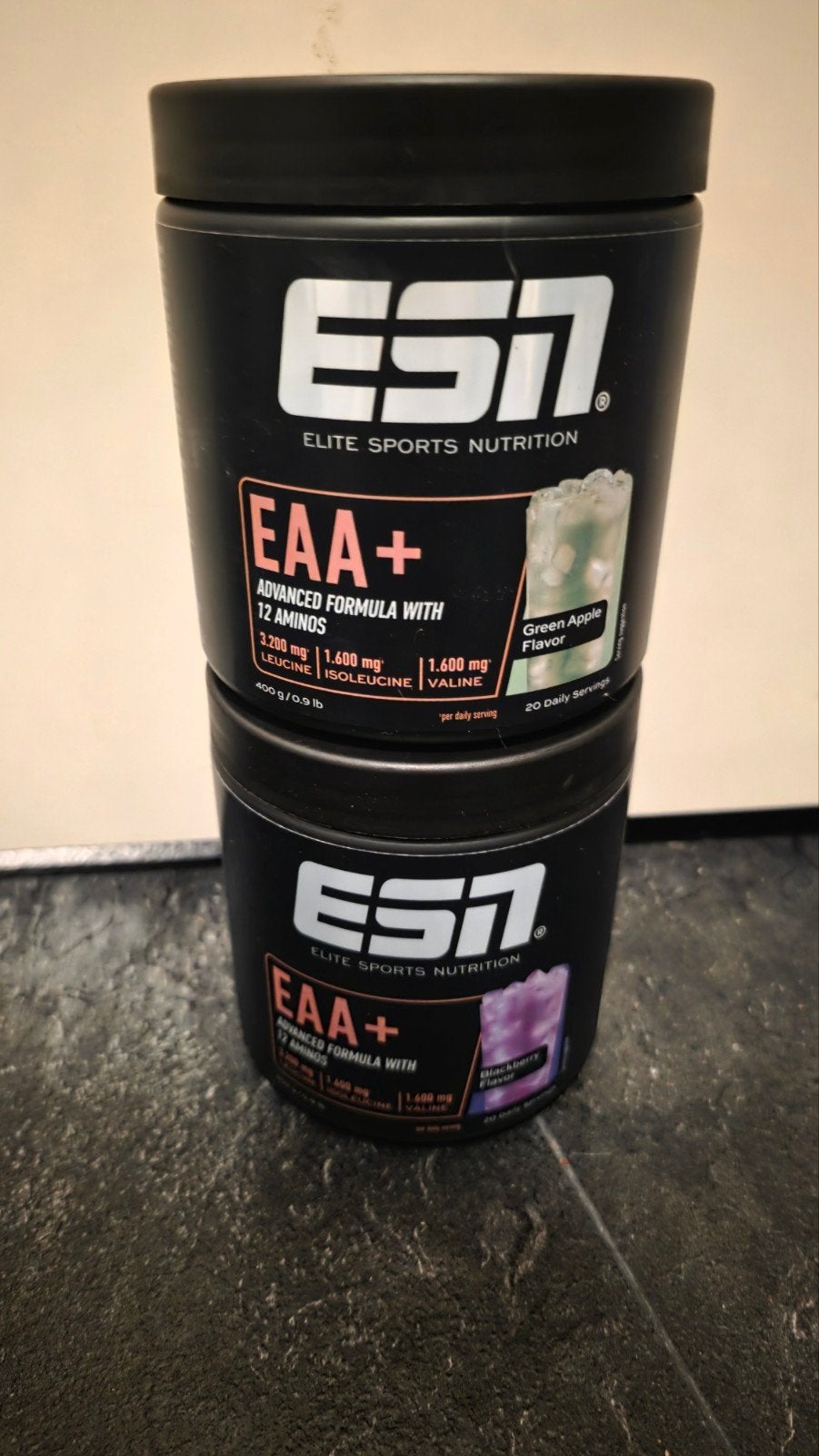 ESN EAA+ Advanced Formula - Groene Appel & Zwarte Bes, Sport en Fitness, Ophalen of Verzenden, Zo goed als nieuw, Poeder of Drank