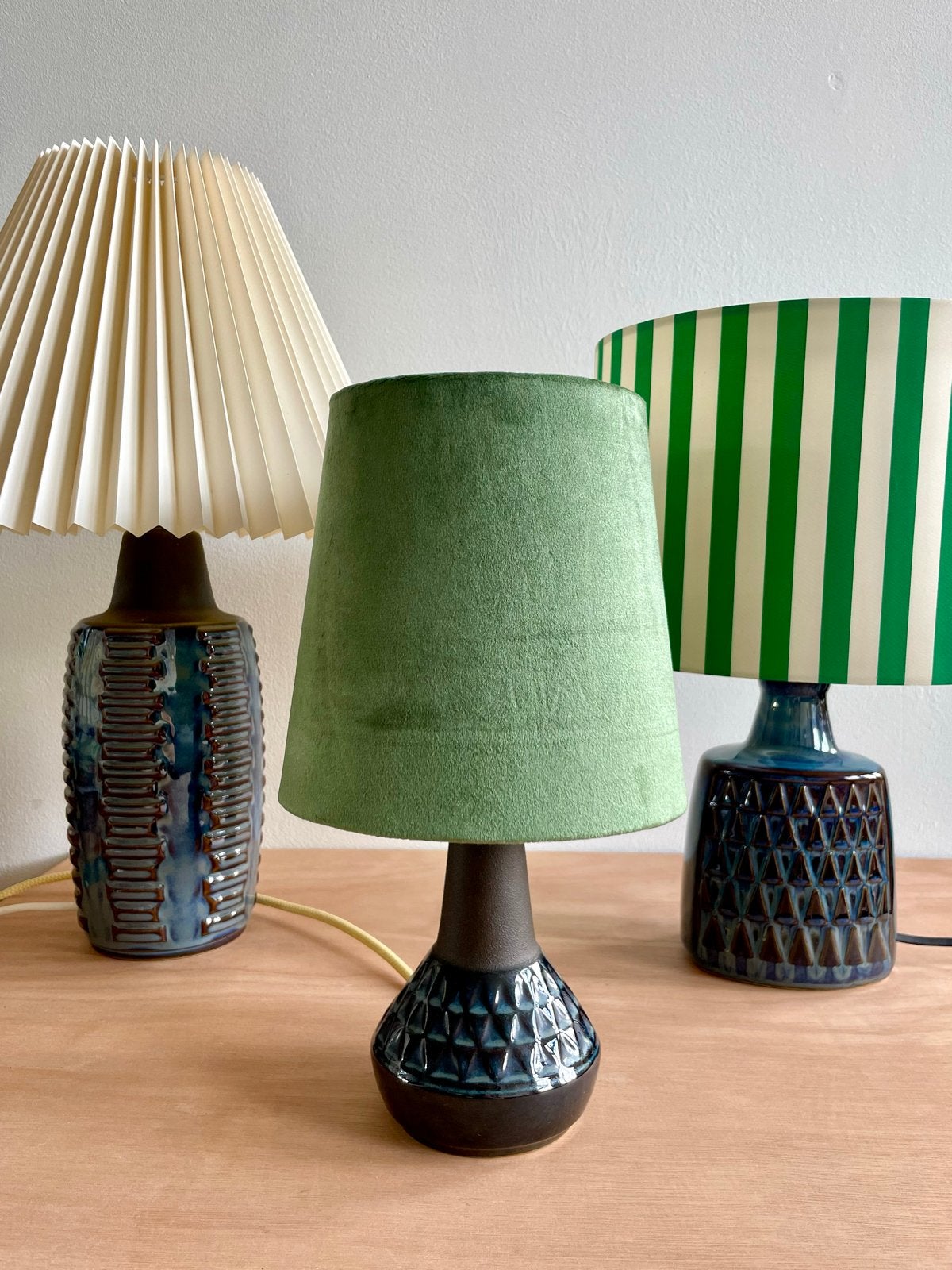 Deense Vintage Soholm Stoneware Tafellampen, Ophalen of Verzenden