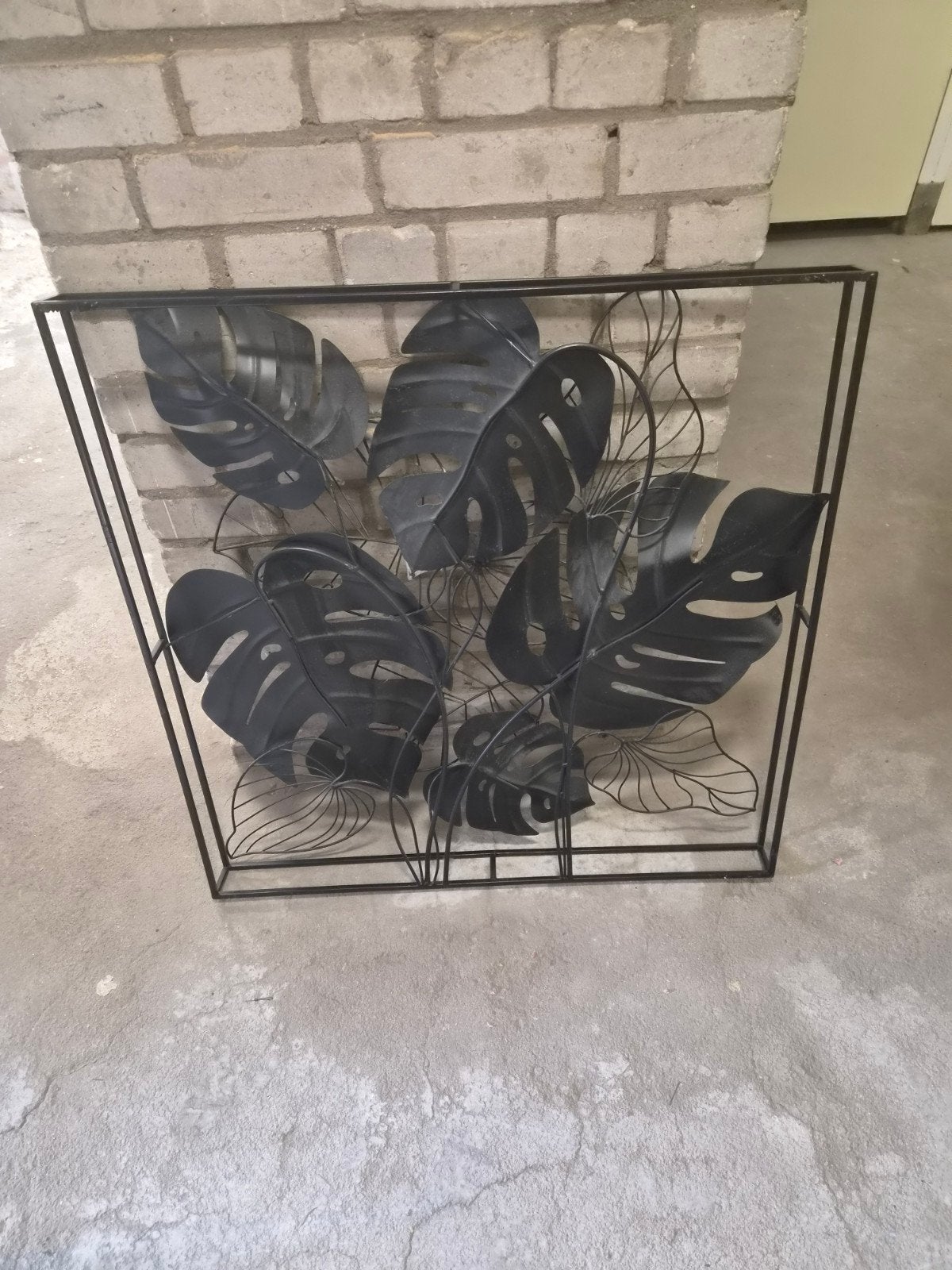 Metalen wanddecoratie Monstera bladeren, Metaal, Wandsculptuur, Meerkleurig, Ophalen of Verzenden