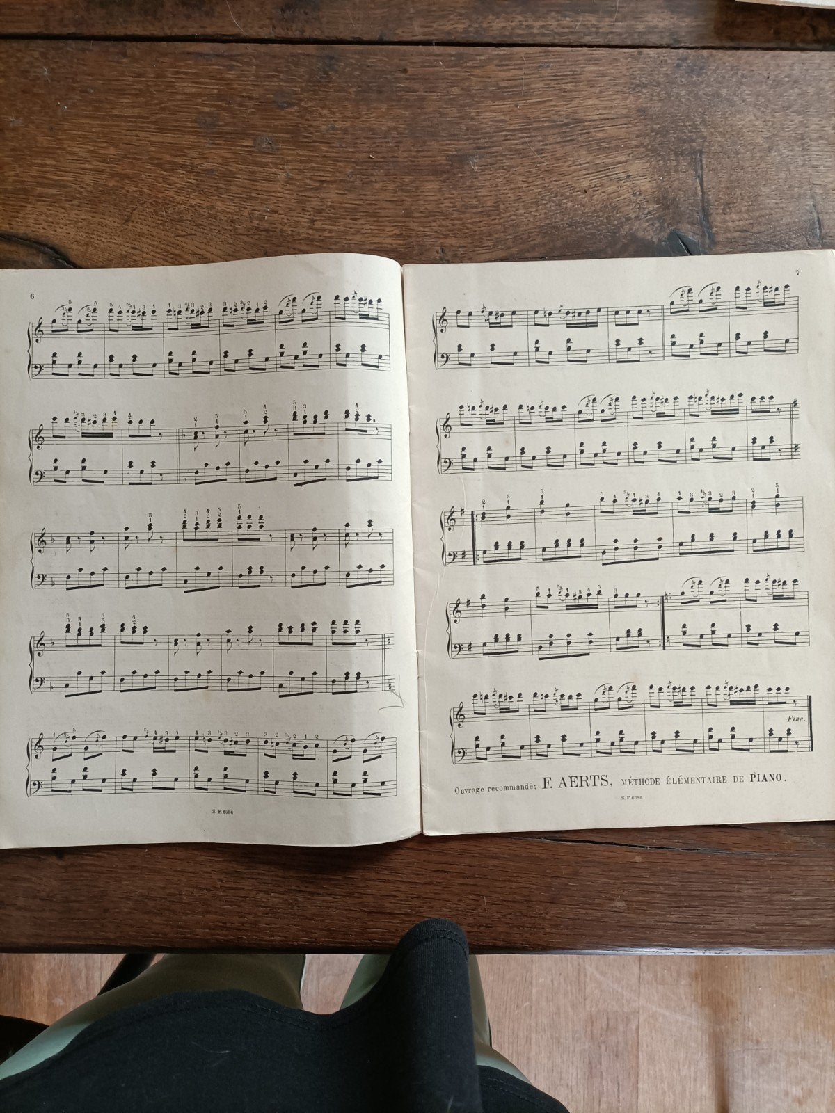 Muziek noten krantje uit Frankrijk uit 1899 brocante antiek, Ophalen of Verzenden