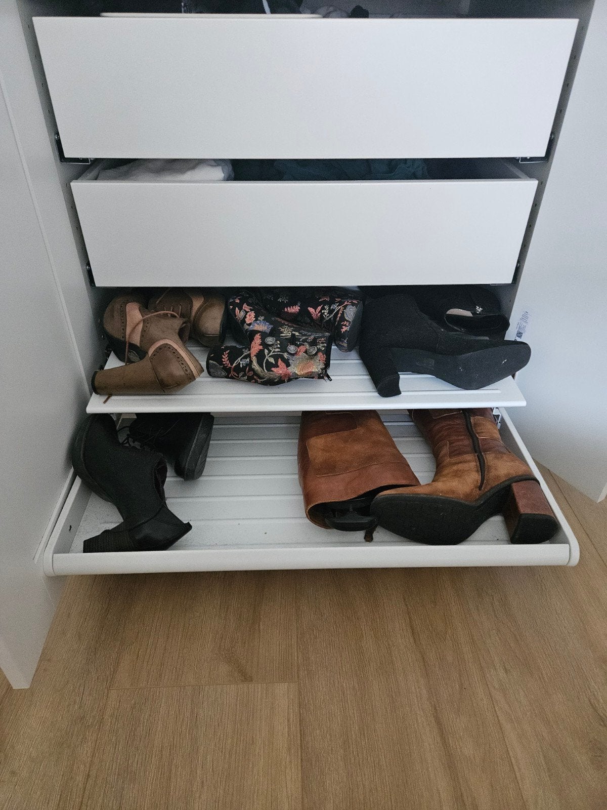 IKEA KOMPLEMENT Uittrekbaar schoenenrek wit 75x58 cm, Ophalen, Nieuw