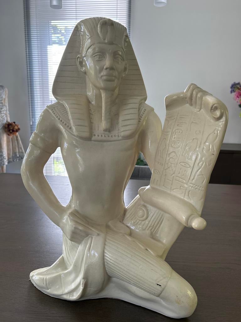Vintage Egyptische Farao Beeld - Decoratief, Verzamelen, Beelden en Beeldjes, Ophalen, Gebruikt, Overige typen