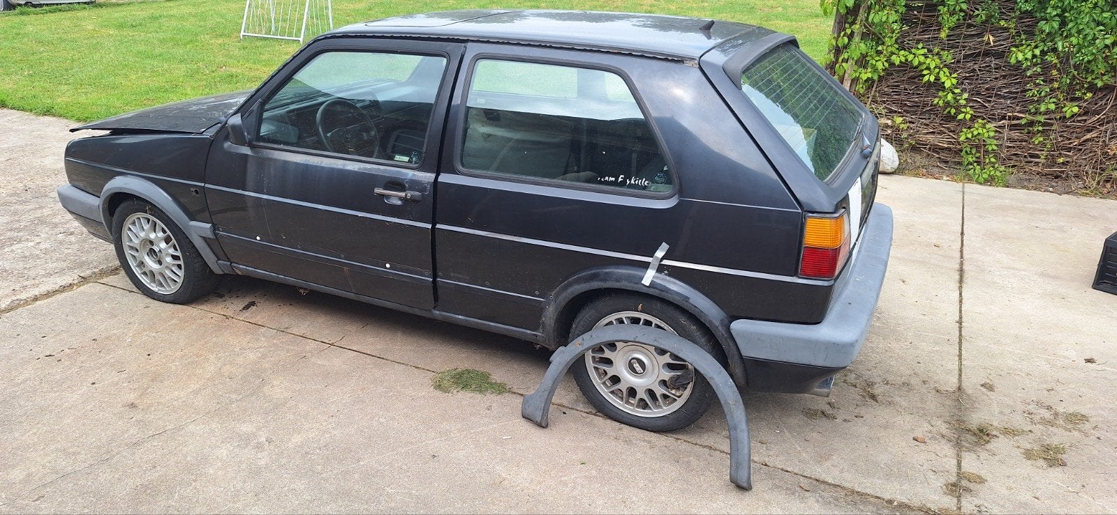 Vw golf mk2 turbo diesel 1989 in inderdelen, Voorwielaandrijving, Stof, 4 cilinders, Zwart