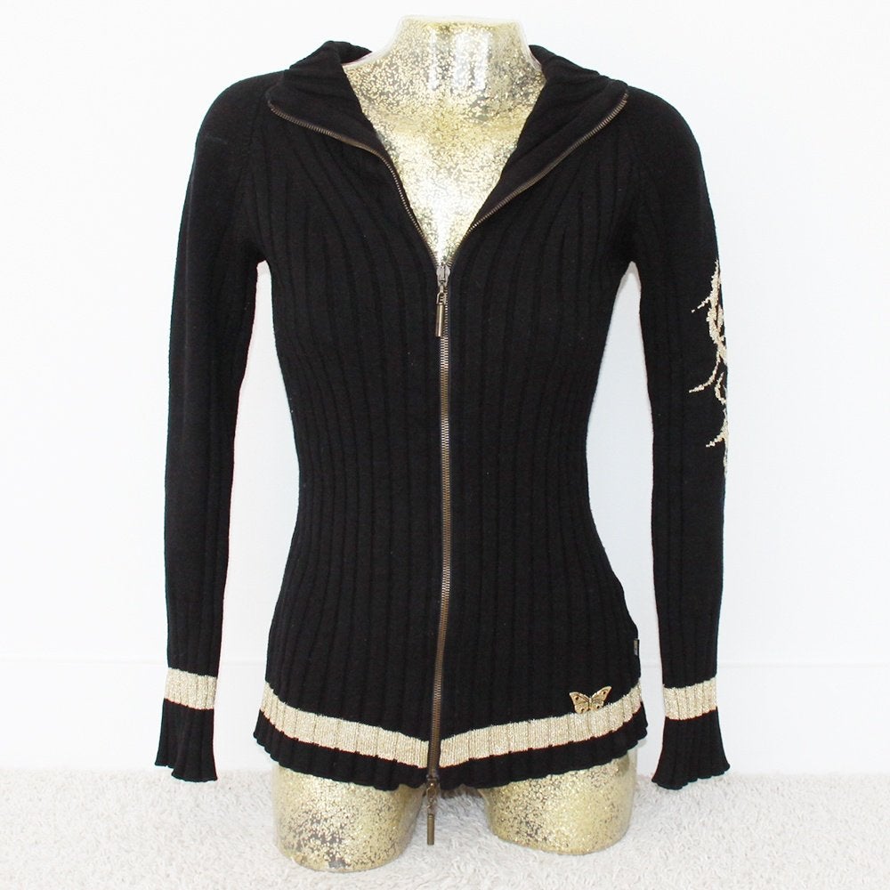 Mooi Roberto Cavalli Vest - 99 (Maat IT44/NL40) € 75,-, Maat 38/40 (M), Zwart, Ophalen of Verzenden, Zo goed als nieuw