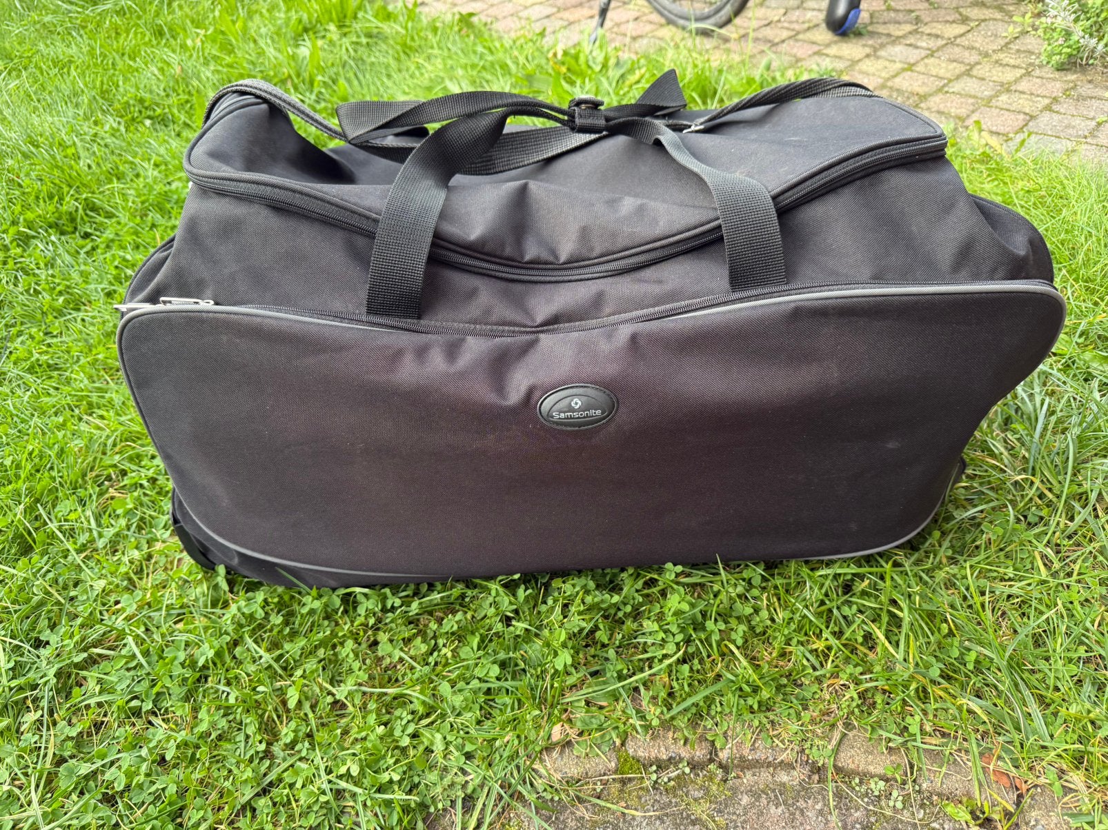 Samsonite grote roltas rolkoffer zwart, Uitschuifbare handgreep, 30 cm of meer, Gebruikt, Zwart