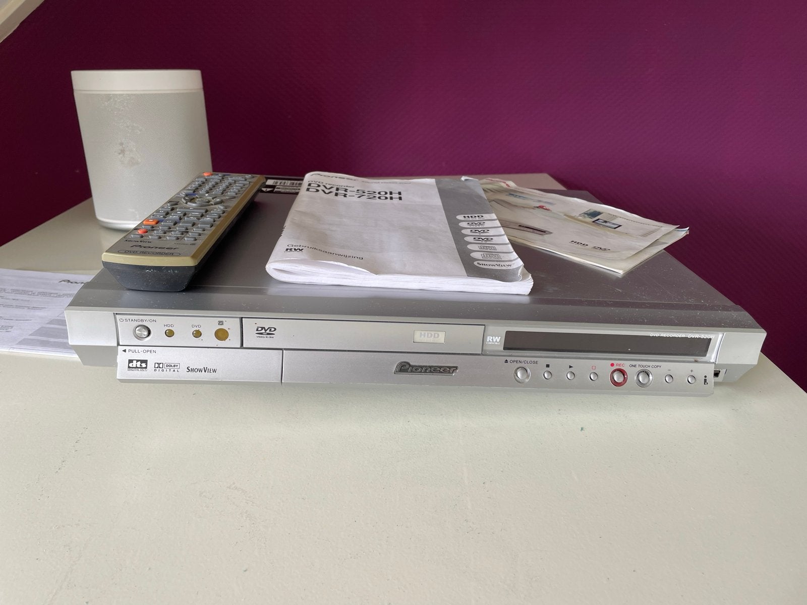 Pioneer DVR-520H DVD-recorder met harddisk en afstandsbedien, Audio, Tv en Foto, Gebruikt, Met harddisk, Dvd-recorder, Ophalen of Verzenden