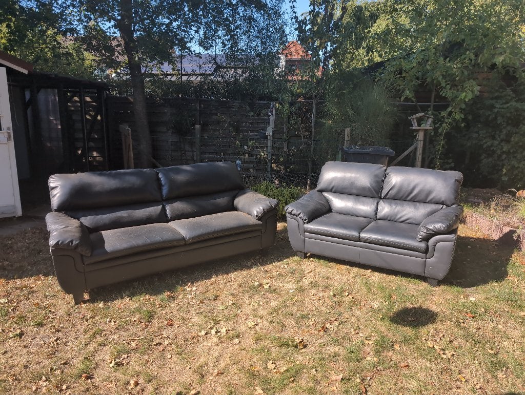 Gratis Bankstel 2- en 3-zitter, Huis en Inrichting, Ophalen, Kunststof, Gebruikt, Overige maten